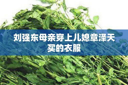 刘强东母亲穿上儿媳章泽天买的衣服