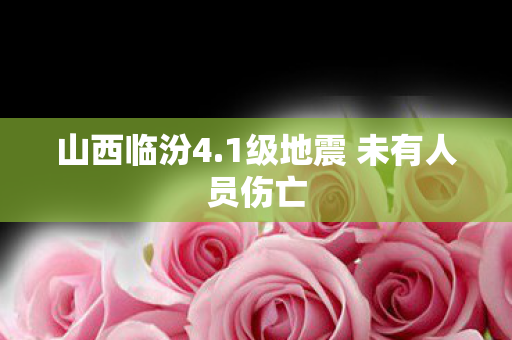 山西临汾4.1级地震 未有人员伤亡
