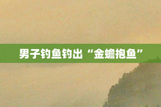 男子钓鱼钓出“金蟾抱鱼”