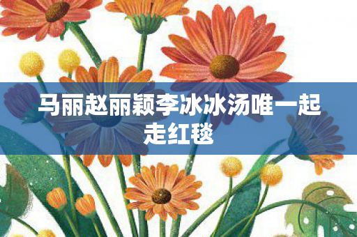 马丽赵丽颖李冰冰汤唯一起走红毯