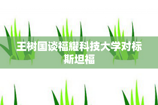王树国谈福耀科技大学对标斯坦福