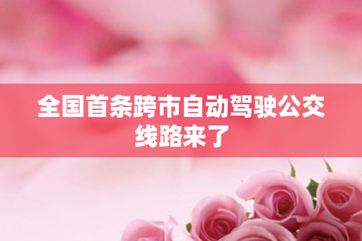 全国首条跨市自动驾驶公交线路来了