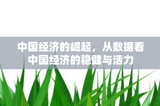 中国经济的崛起，从数据看中国经济的稳健与活力