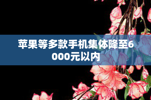 苹果等多款手机集体降至6000元以内
