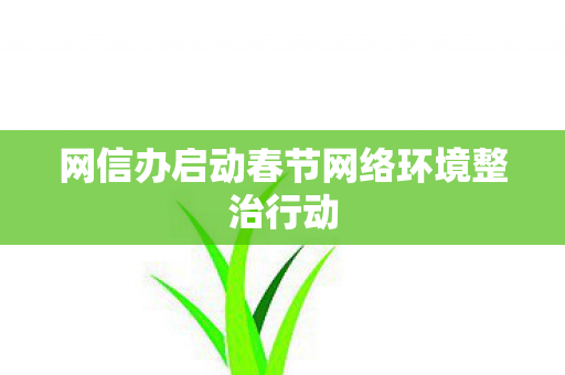 网信办启动春节网络环境整治行动