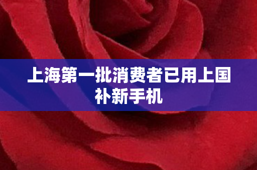 上海第一批消费者已用上国补新手机