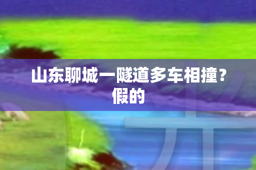 山东聊城一隧道多车相撞？假的