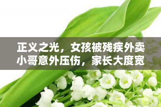 正义之光，女孩被残疾外卖小哥意外压伤，家长大度宽容未索赔