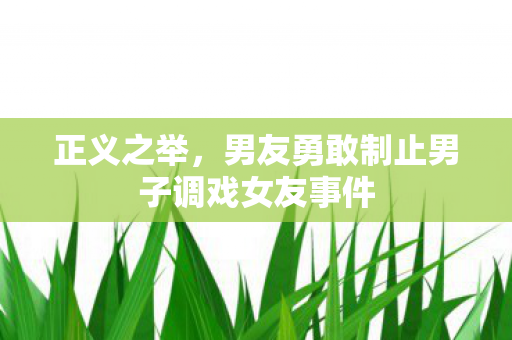 正义之举，男友勇敢制止男子调戏女友事件