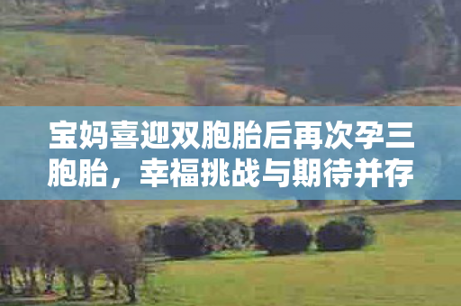 宝妈喜迎双胞胎后再次孕三胞胎，幸福挑战与期待并存