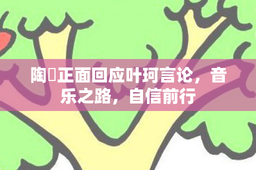 陶喆正面回应叶珂言论，音乐之路，自信前行