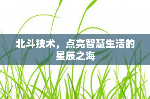 北斗技术，点亮智慧生活的星辰之海