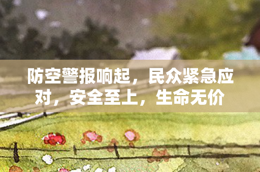 防空警报响起，民众紧急应对，安全至上，生命无价