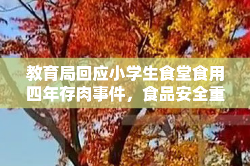 教育局回应小学生食堂食用四年存肉事件，食品安全重于泰山，严查严管保障学生健康