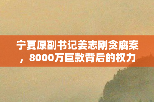宁夏原副书记姜志刚贪腐案，8000万巨款背后的权力失守与正义的审判