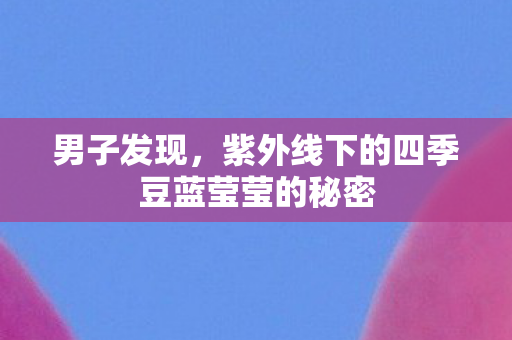 男子发现，紫外线下的四季豆蓝莹莹的秘密