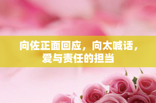向佐正面回应，向太喊话，爱与责任的担当