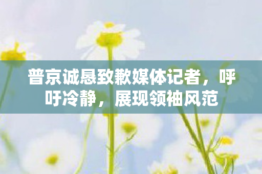 普京诚恳致歉媒体记者，呼吁冷静，展现领袖风范