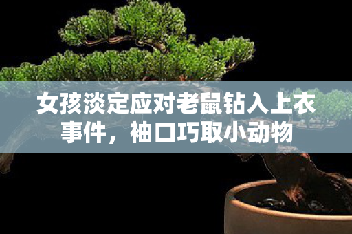 女孩淡定应对老鼠钻入上衣事件，袖口巧取小动物