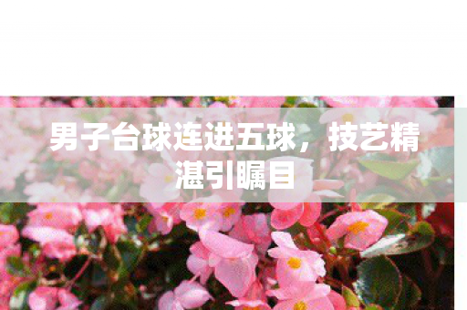 男子台球连进五球，技艺精湛引瞩目
