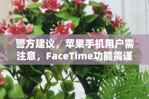 警方建议，苹果手机用户需注意，FaceTime功能需谨慎使用或暂时关闭