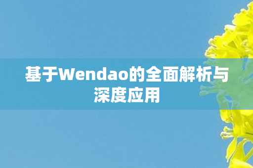基于Wendao的全面解析与深度应用