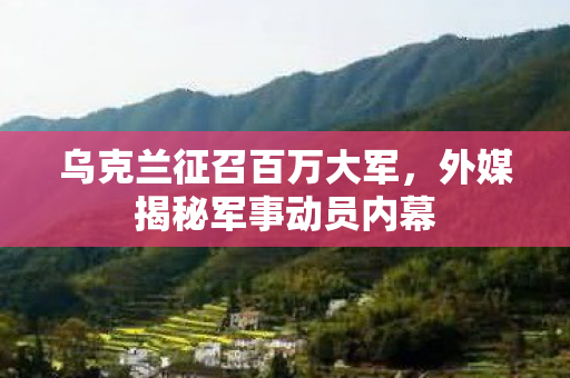 乌克兰征召百万大军，外媒揭秘军事动员内幕