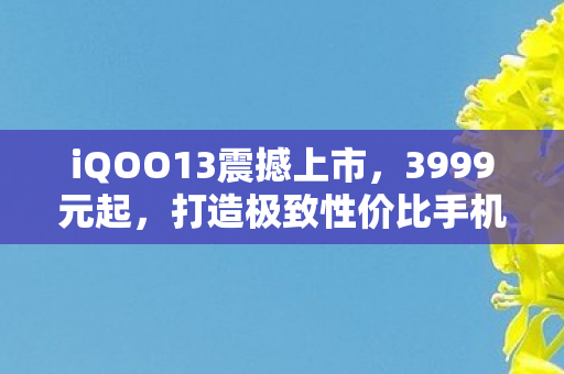 iQOO13震撼上市，3999元起，打造极致性价比手机新标杆