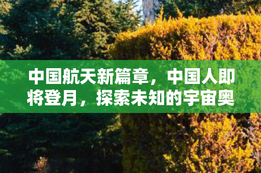 中国航天新篇章，中国人即将登月，探索未知的宇宙奥秘