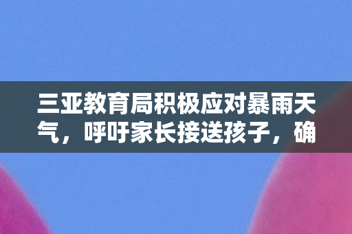 三亚教育局积极应对暴雨天气，呼吁家长接送孩子，确保校园安全