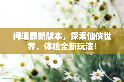 问道最新版本，探索仙侠世界，体验全新玩法！