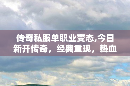 传奇私服单职业变态,今日新开传奇，经典重现，热血传奇游戏全面解析