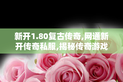 新开1.80复古传奇,网通新开传奇私服,揭秘传奇游戏世界，变态传奇S发布网，打造你的独特游戏人生
