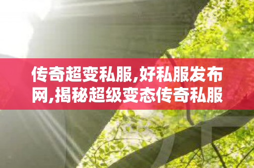 传奇超变私服,好私服发布网,揭秘超级变态传奇私服，游戏背后的1与1责任
