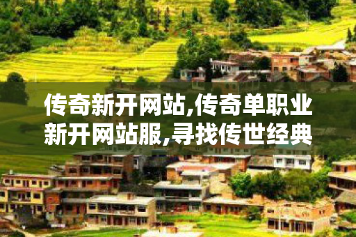 传奇新开网站,传奇单职业新开网站服,寻找传世经典，发布网资源全解析