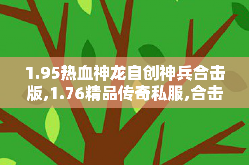 1.95热血神龙自创神兵合击版,1.76精品传奇私服,合击传奇私发服，经典重现，热血传奇再续