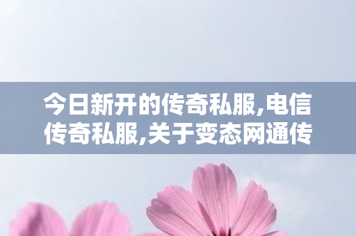 今日新开的传奇私服,电信传奇私服,关于变态网通传奇私服的游戏体验与1分析