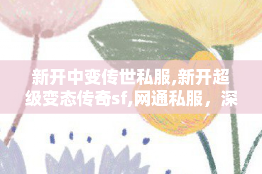 新开中变传世私服,新开超级变态传奇sf,网通私服，深度解析、特点与玩法