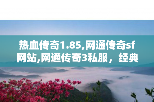 热血传奇1.85,网通传奇sf网站,网通传奇3私服，经典重温，热血再燃
