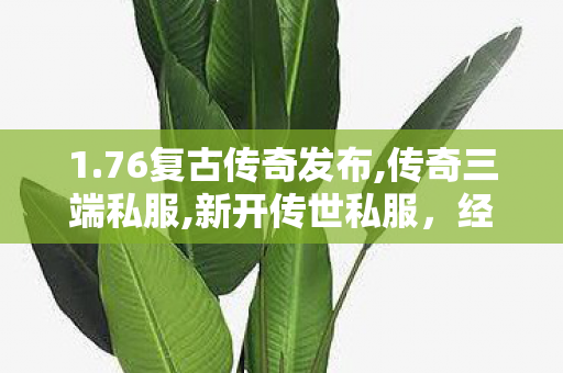 1.76复古传奇发布,传奇三端私服,新开传世私服，经典网游的全新体验