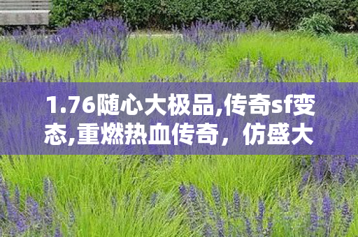 1.76随心大极品,传奇sf变态,重燃热血传奇，仿盛大热血传奇游戏全面解析