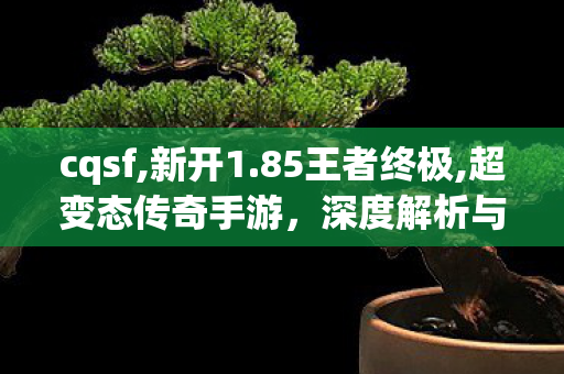 cqsf,新开1.85王者终极,超变态传奇手游，深度解析与全面指南