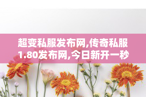 超变私服发布网,传奇私服1.80发布网,今日新开一秒传奇SF，经典重现，热血传奇再启