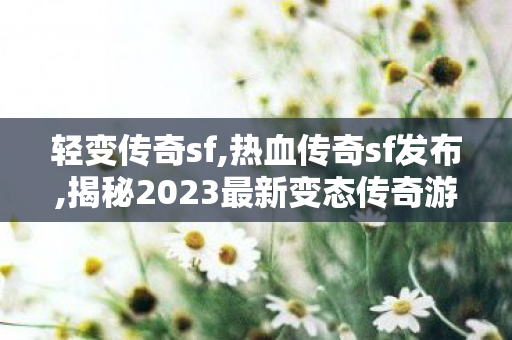 轻变传奇sf,热血传奇sf发布,揭秘2023最新变态传奇游戏网址，玩家必看攻略指南