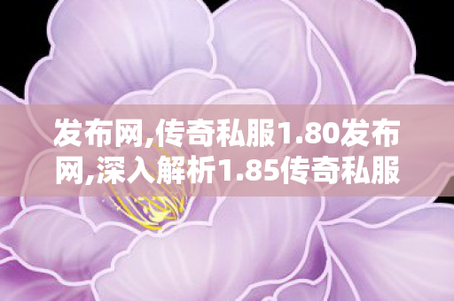 发布网,传奇私服1.80发布网,深入解析1.85传奇私服客户端，全面了解与详细指南