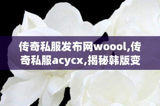 传奇私服发布网woool,传奇私服acycx,揭秘韩版变态私服，游戏体验的极致追求
