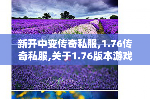 新开中变传奇私服,1.76传奇私服,关于1.76版本游戏攻略，全面解析与详细介绍