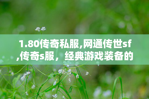 1.80传奇私服,网通传世sf,传奇s服，经典游戏装备的传奇之旅