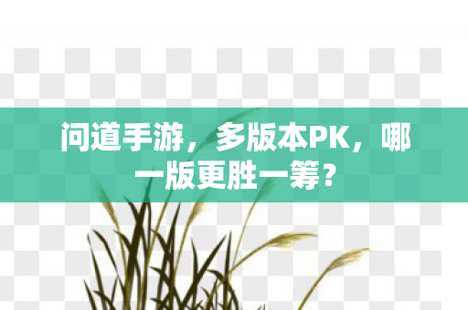 问道手游，多版本PK，哪一版更胜一筹？