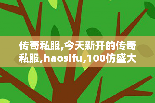 传奇私服,今天新开的传奇私服,haosifu,100仿盛大传奇,haosifu